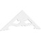 Ekena Millwork Pitch Cornelia Architectural Grade PVC Gable Pediment, 72"W x 24"H x 1"P (8/12) GPP072X024X100CRN - alternate 1